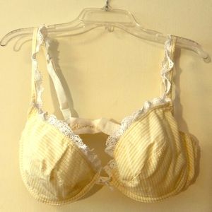 Victoria’s Secret bra yellow/white seersucker